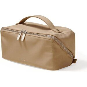 Women AI Beige Large Capacity Cosmetic Travel Makeup Waterproof Portable Bag